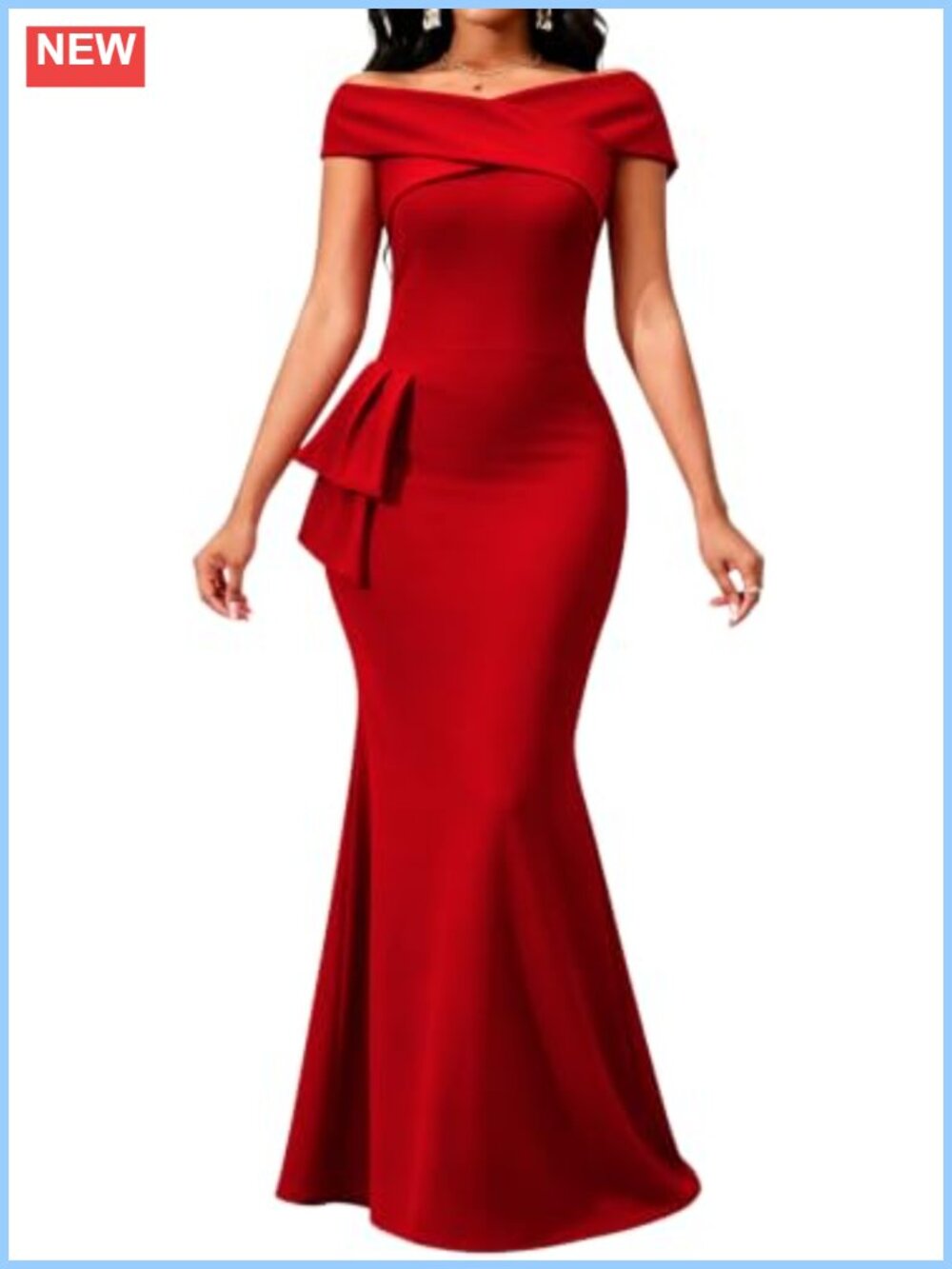 Elegant Formal Evening Gown Off Shoulder Mermaid Prom Dress